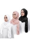 SIEUUOAK Foulard pour femme Hijab Christian en mousseline douce Hijab Foulard de haute qualité Écharpe dété pour femme Anthr