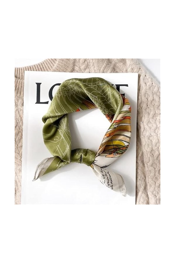 foulards for femmes, écharpe carrée, écharpe de cou, écharpe carrée en soie femmes petits foulards de cou de cheveux Foulard 