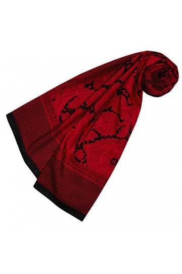 LORENZO CANA Foulard de 65% coton et 35% soie pour la femme – écharpe de fibres naturelles, carré avec des mesures de 110 x 1