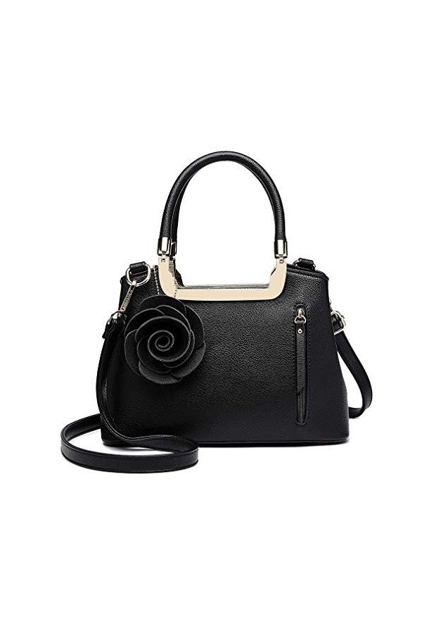 Miss Lulu Petit Sac Bandouliere Femmes Joli Sacs à Main en Simili Cuir Fleur pour Usage Quotidien