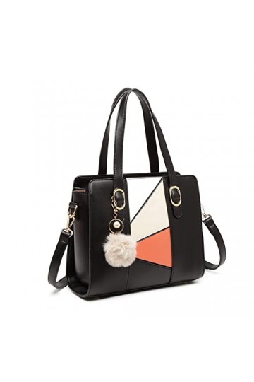 MISS LULU Sacs à Main de Couleur pour Femmes Sac à Bandoulière Sac à Poignée Supérieure