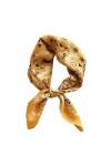 PacuM Foulard de tête A70cm, foulards à col carré for femmes, mouchoir imprimé en noix de cajou, écharpes en Satin de soie, H