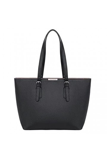 David Jones - Sac à Main Shopping Femme Grand Format - Lycée Fille - Cabas Fourre-Tout Porté Epaule Cuir PU Anse Longue - Sho