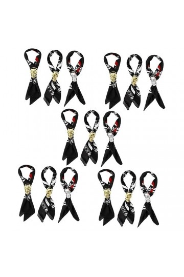 jojofuny 15 Pcs Crâne Noeud Papillon Halloween Foulard Crâne Guêtres Crâne Foulard Décor Robe Pour Enfants Femmes Cravate Ten