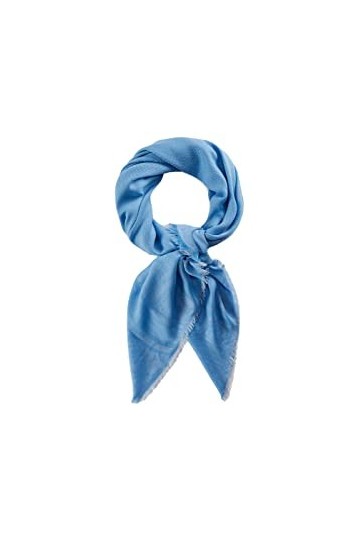 CODELLO Écharpe logo exclusif pour femme avec motif monogramme discret, bleu clair, taille unique