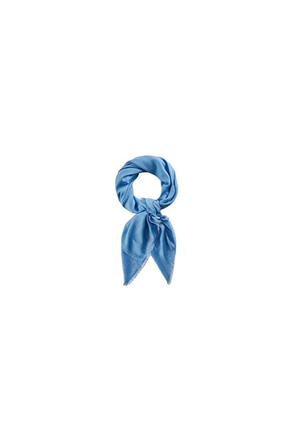 CODELLO Écharpe logo exclusif pour femme avec motif monogramme discret, bleu clair, taille unique