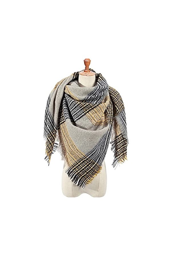 HALAHAI Écharpe Etole Foulard Echarpe Écharpe Femmes Écharpe Mode Plaid Écharpes Dhiver Pour Dames Châles Wraps Chaud Châle 