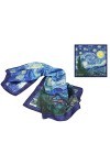 Carmani - ART Écharpe pour femme - Foulard multifonction imprimé avec Vincent van Gogh, la nuit étoilée