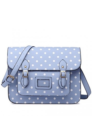 Miss Lulu Sac à Main Sac à Bandoulière Dames Cartable Cuir Dunité Centrale Bleu 