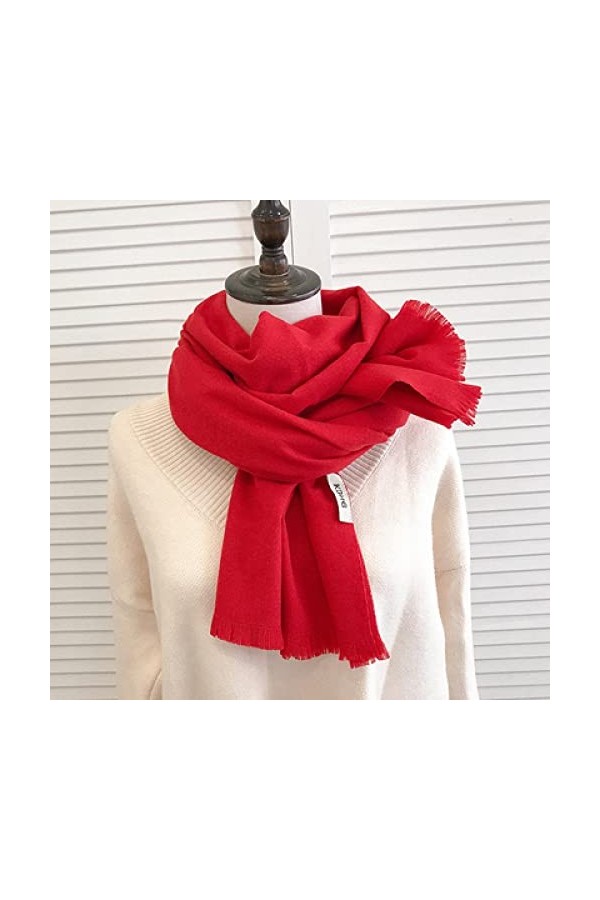 Secuos Nouveau Hiver Laine Tricoté Écharpe Chaud Doux Femmes Garder Au Chaud Coton Foulards Hommes Nouvelle Dame Écharpe Cade