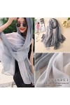 WLLLO Foulard femme mince longue section écharpe de cou écharpe écharpe serviette de plage crème solaire grand châle-G