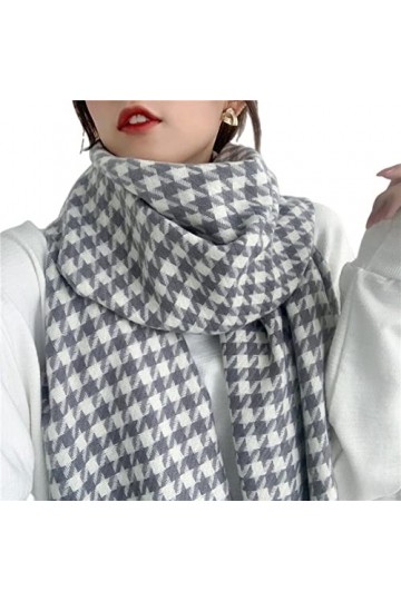 TOBILE Echarpe Femme Hiver Femmes Écharpe À Carreaux Femmes Double Face Longue Chaleur Châle Hommes/Femmes Col Écharpe Foular