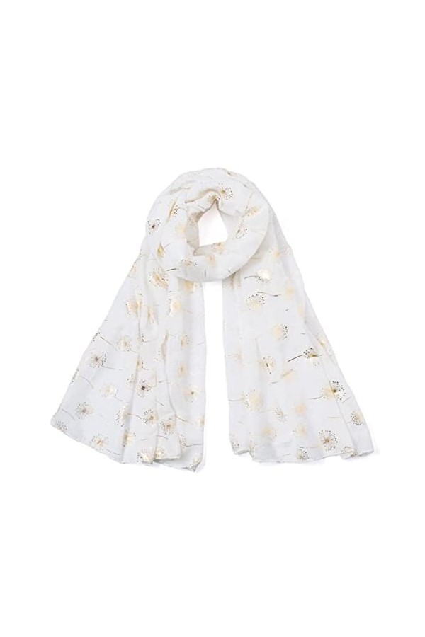 Echarpe Châle Foulard Etole Foulards Pour Femmes Châle Doux Léger Écharpe Pissenlit Imprimé Cou Wrap Châle Cadeau Écharpe Fou
