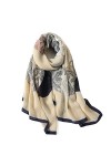 Tograt Foulard Écharpe Écharpe de Luxe Écharpe Imprimer Automne Hiver Lightweight Hijab Châle Hijab Chands Bandana Foulards F