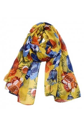 HALAHAI Écharpe Etole Foulard Echarpe Femmes Hiver Écharpe Châle Wrap Chaud Soleil Protection Fleur Motif Cadeau Pour Dames C