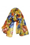 HALAHAI Écharpe Etole Foulard Echarpe Femmes Hiver Écharpe Châle Wrap Chaud Soleil Protection Fleur Motif Cadeau Pour Dames C