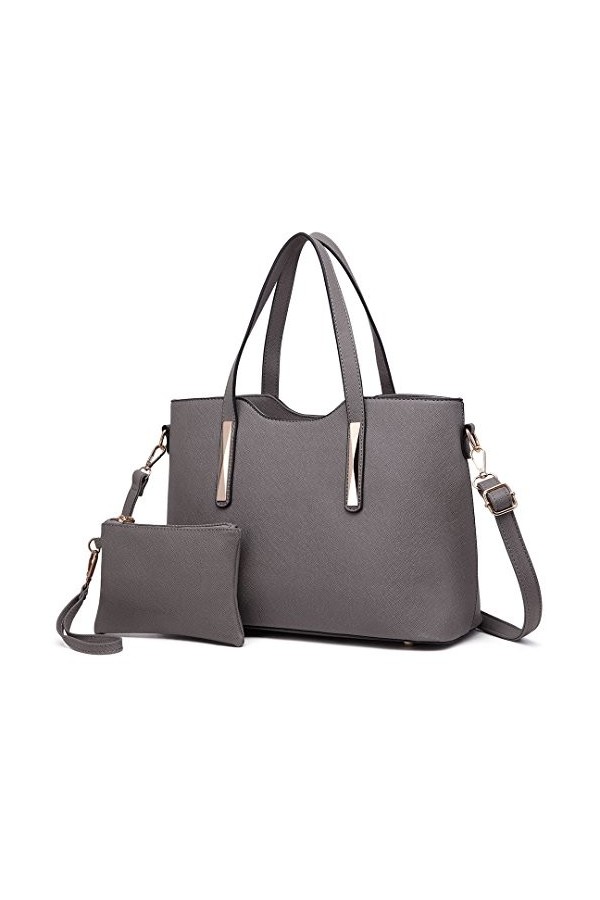 Miss Lulu S1719 GY, Sac Main Femme, Gris, One Size