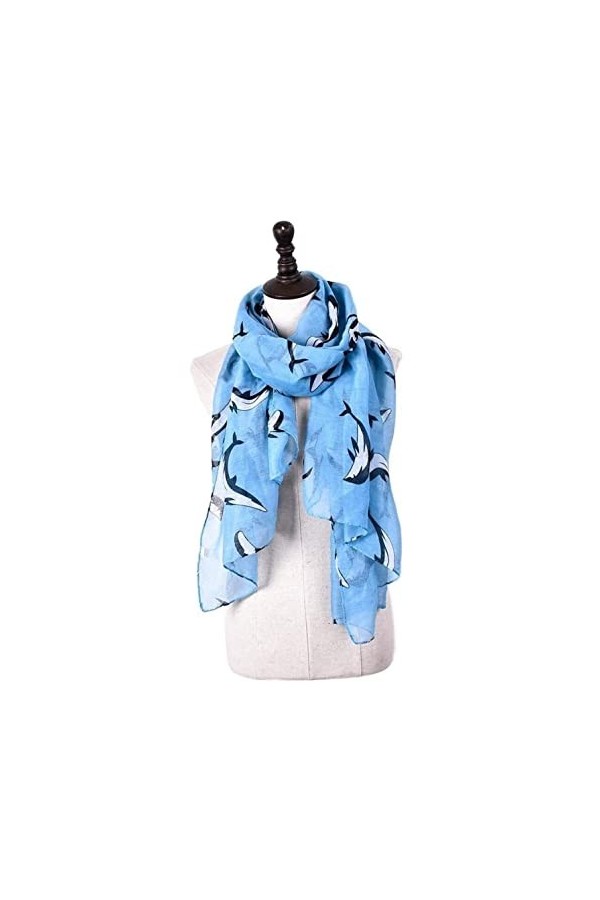 HALAHAI Écharpe Etole Foulard Echarpe Femmes Hiver Écharpe Châle Wrap Chaud Soleil Protection Baleine Impression Motif Cadeau