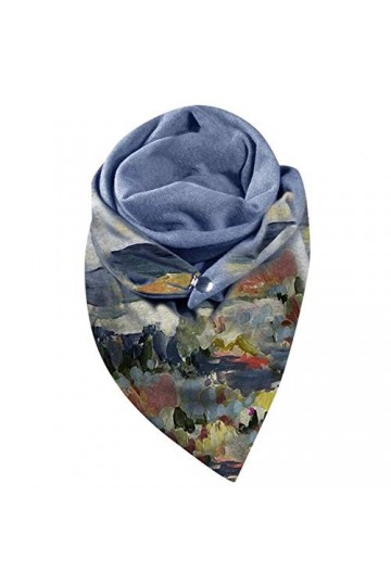 Yalych Femme Couverture écharpe Femmes écharpe Mode rétro Bouton Impression écharpe châle Foulards en Soie for Femmes Petit D