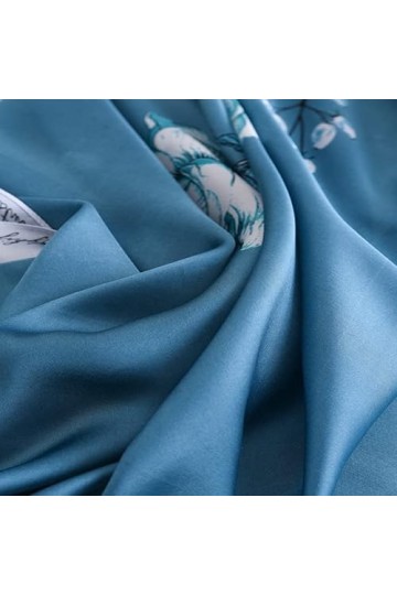 BREWIX Écharpe en Soie Florale à la Mode, enveloppes Douces for Femmes, châles imprimés dété, écharpes Longues et polyvalent