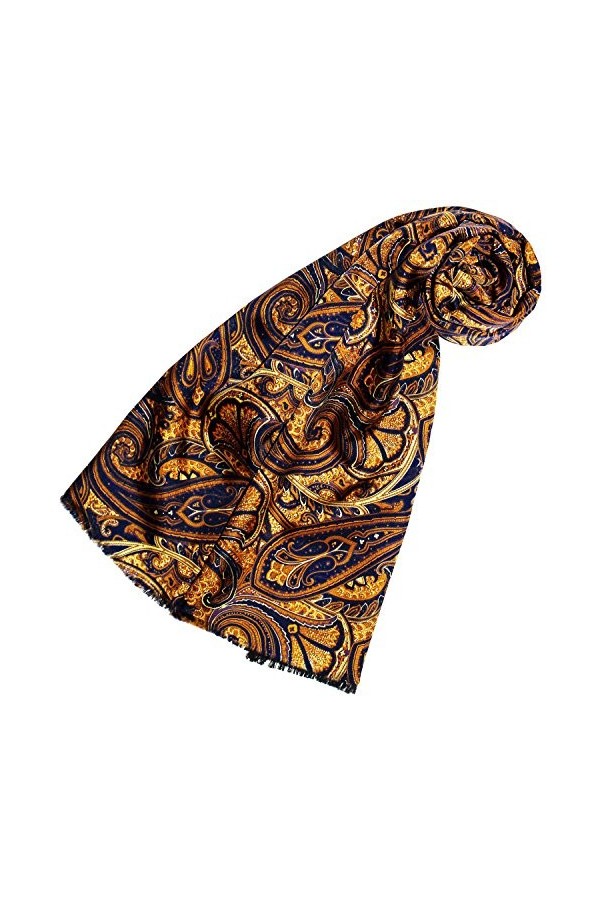 LORENZO CANA Foulard de 50% soie et 50% laine pour la femme – écharpe réversible avec les mesures de 30 x 160 cm - attrayant 