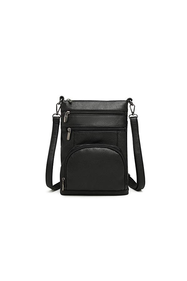 Kono Sacs bandoulière femme pu cuir blocage RFID multipoche petit sac à bandoulière mode léger sacs à main portés épaule Noi