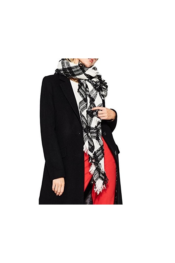 Esprit Accessoires 097ea1q012 Echarpe, Blanc Off White 110 , Taille Unique Femme