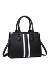 Miss Lulu Sac à Main à bandoulière élégant pour Le Travail, Le Shopping, Les Vacances, Noir, Occidental