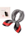 DSJSUG Petits Foulards carrés de Mode pour Femmes, Foulard en Soie décoratif Mince, Foulards carrés multifonctionnels pour Fe