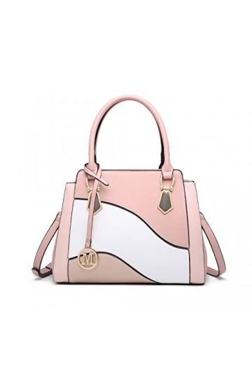 Miss Lulu Sac à Main pour Femme avec Mode Sacs à Epaule Satchel Combinaison de Couleurs