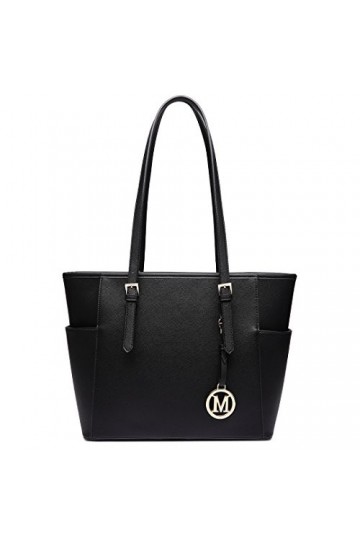 Miss Lulu Sac à main pour femme, sac à bandoulière, sac de travail daffaires, cuir synthétique, léger, grande capacité, un o