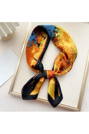 BREWIX Écharpe carrée à Fleurs élégantes for Femmes, Foulards Multifonctions for la tête, châles, Foulards Hijab Foulard en S