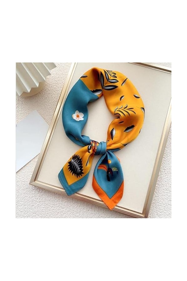 BREWIX Écharpe carrée à Fleurs élégantes for Femmes, Foulards Multifonctions for la tête, châles, Foulards Hijab Foulard en S