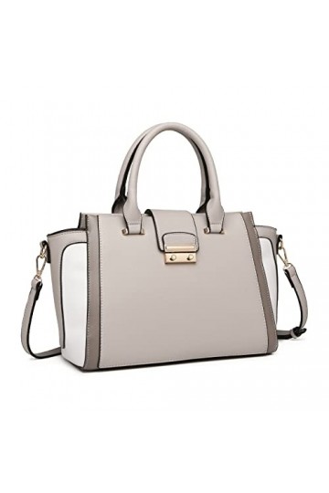 Miss Lulu Grand sac à main pour femme, gris