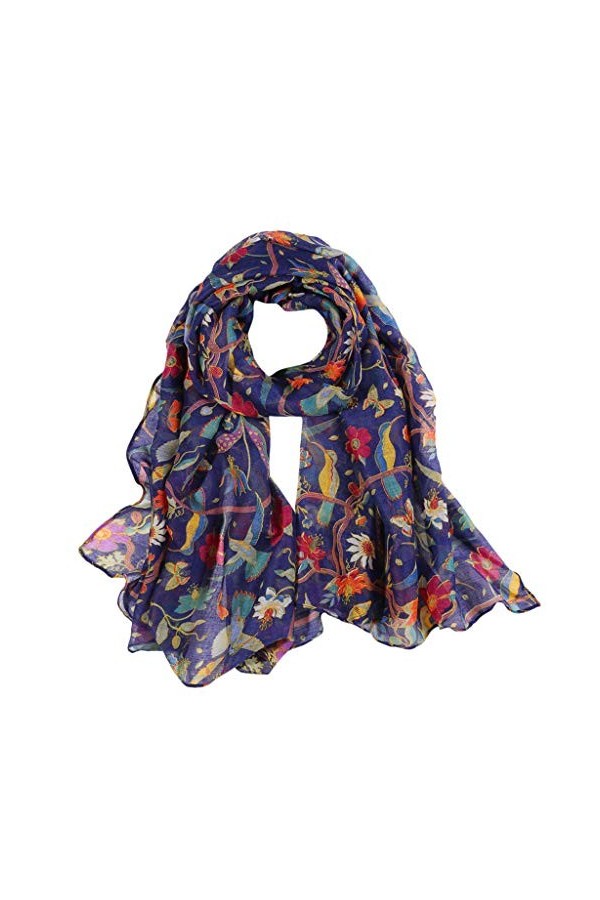 PacuM Crème solaire colorée mode femmes printemps impression écharpe longue écharpe décontractée écharpe soixante écharpes fo