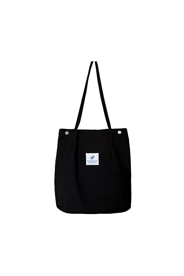 KEYRI Sac Fourre Tout en Velours Côtelé Tote Bag Femme Sac Cabas Grande Capacité Femme Tote Bag en Velours Côtelé pour Bureau