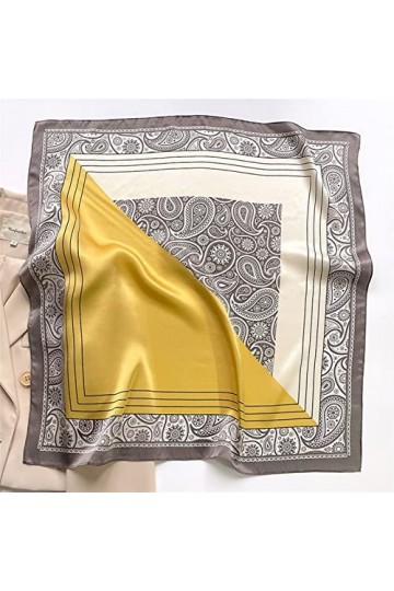XIBEIRIHUA Echarpe Femme pour Rester au Chaud Foulard Femmes Printemps imprimé Vrais écharpes de Soie Envelopper châle carré 