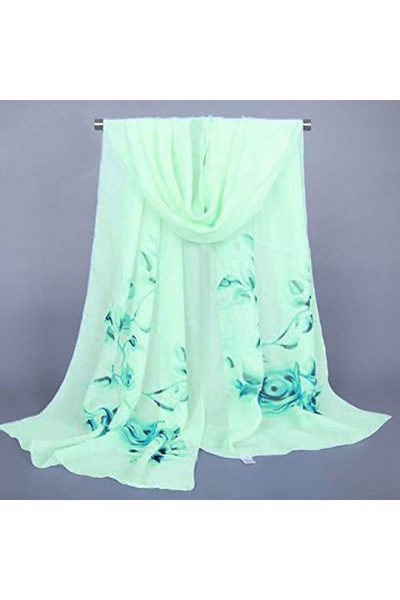 Écharpes for Femmes Écharpe Chaussettes Lady Wrap Gradient Chiffon PK Châle Couleur Longue Écharpe Foulards Femmes Foulards D