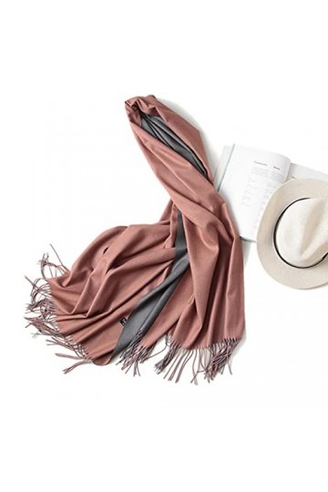 UKKO Foulard Écharpe dhiver Double Côté Foulards Feuilles De Femmes Mode Foulard Cachemire Chaud Et Soft Lady Châles Pashmin