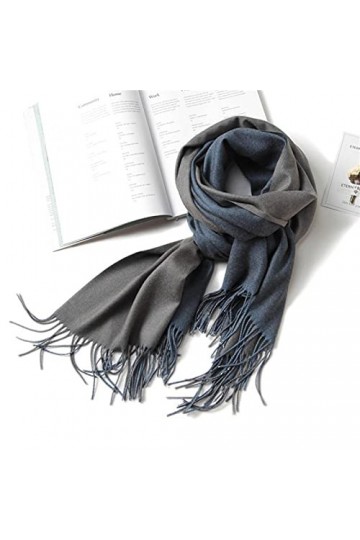 UKKO Foulard Écharpe dhiver Double Côté Foulards Feuilles De Femmes Mode Foulard Cachemire Chaud Et Soft Lady Châles Pashmin