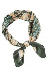 Foulard carré en soie pour homme et femme, Ssf70-12_dark Green, Taille M