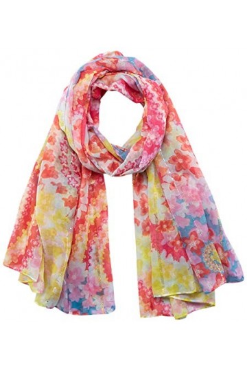 Desigual Fou_Galactic Hy Foulard Tendance, Jaune, Taille Unique Femme