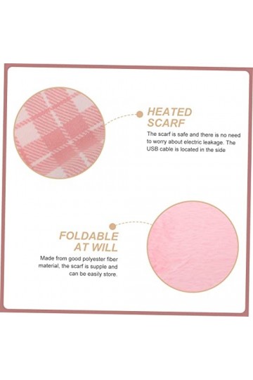 Healifty 4 Pièces Écharpe Chauffante Cou Chauffage Châle Hiver Foulard Hiver Cyclisme Écharpe Femmes Foulards Portable Coussi