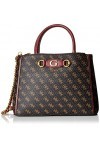 Sacs à Main guess jeans Izzy Status Satchel Marron Taille Unique
