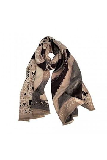 KIZQYN Foulard Femme Écharpe de Contraste de Couleur Classique et à la Mode châle Chaud épais en Collocation décontractée da