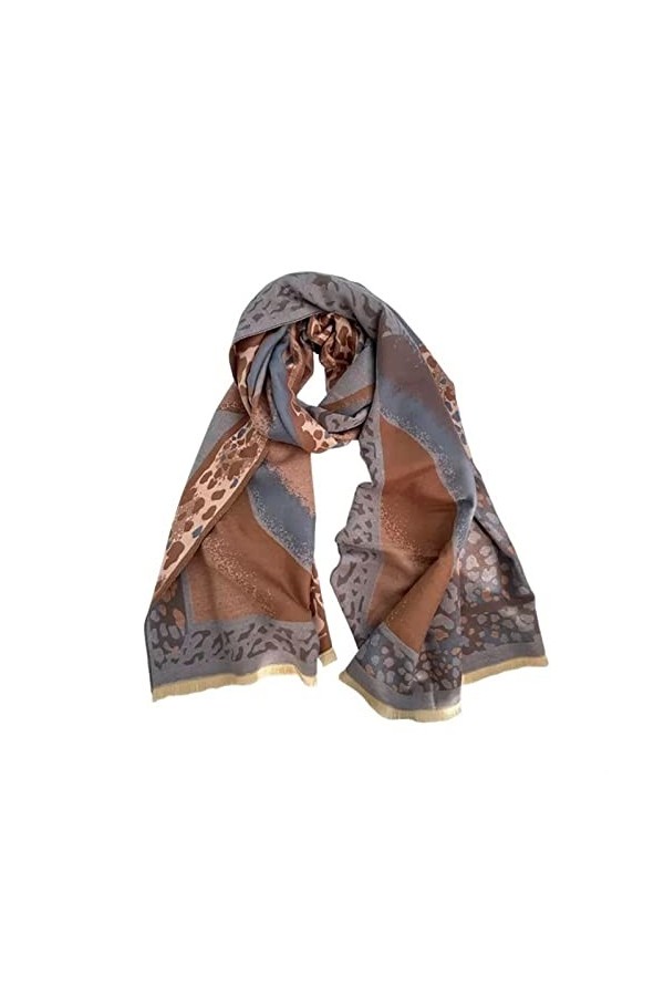 KIZQYN Foulard Femme Écharpe de Contraste de Couleur Classique et à la Mode châle Chaud épais en Collocation décontractée da