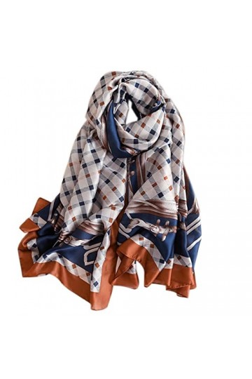 Bysonglezai Foulard Femme Echarpe Homme Châle Mouchoir De Luxe Crème Solaire Serviette De Plage Populaire Treillis Imprimé Fo