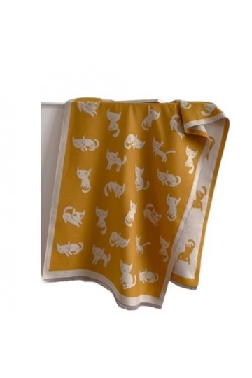 MOBAAK Echarpes Et Foulards Femme Écharpe De Chat Chaude Dhiver Pour Femmes, Châle Doux À Pompon, Décoration De Vêtements Mi