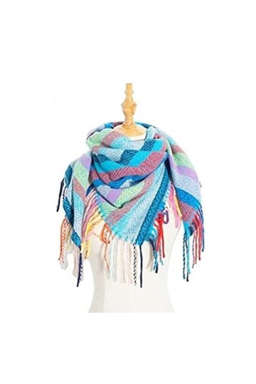 MOBAAK Echarpes Et Foulards Femme Dames Écharpe Tricoté Printemps Hiver Femmes Écharpe Plaid Chaud Cou Bandana Casual Foulard