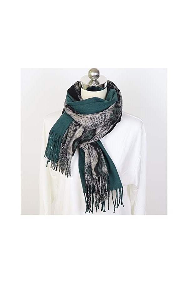 LXSWY écharpe Cachemire Femmes écharpe Serpent imprimé Hiver Chaud châle et enveloppes Bandana Longue épaissir Couverture Fem